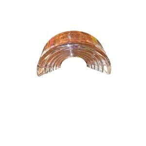 Dansk International Glass‎ Poland Paperweight Clear Leaded Rainbow EUC